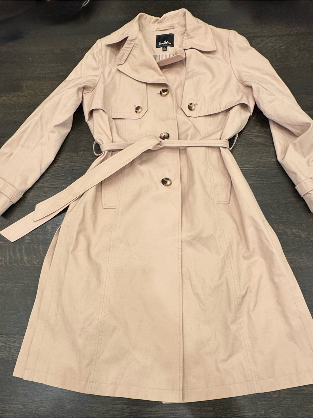 Sam Edelman Women's Beige Double Breast Trench Coat, Size L